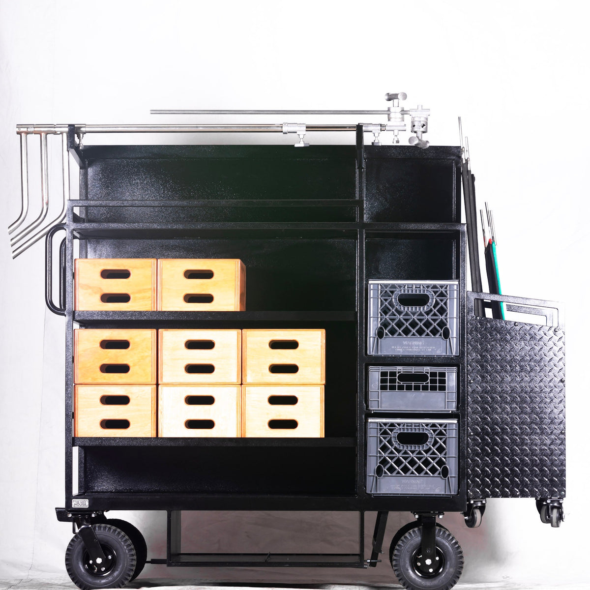 アクセサリー SRL / PS-CART BLACK / FITS ALL KC-20 Partially Enclosed Synth Cart — Pageantry Innovations